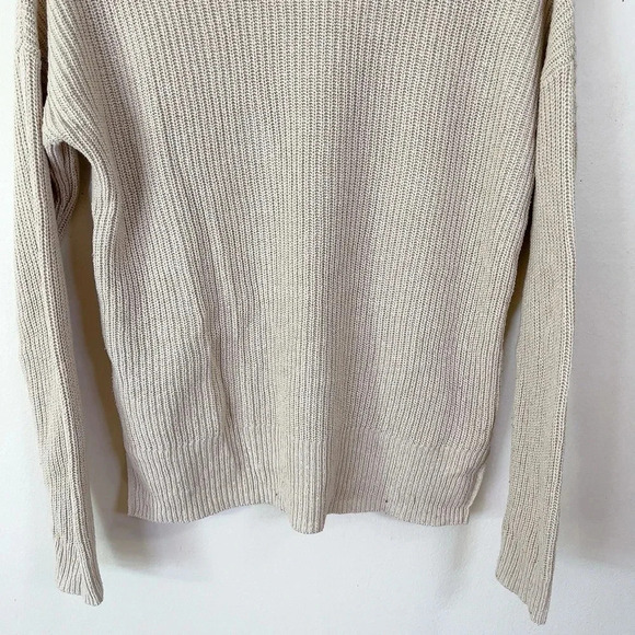 Madewell Thompson Pocket Beige Long Sleeve  Pullover Sweater - Picture 13 of 14